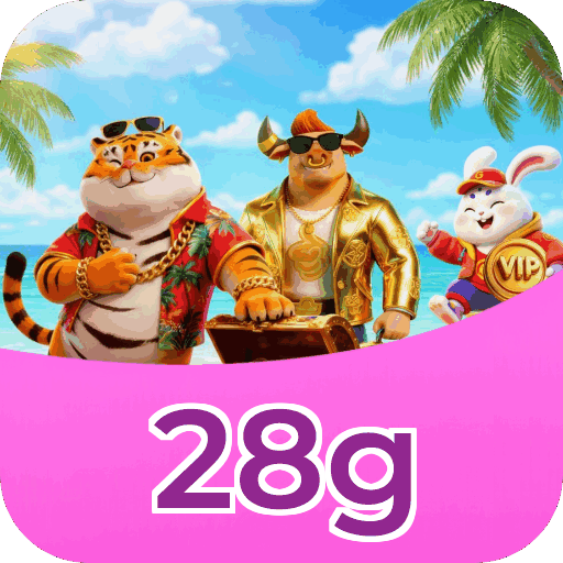 Interface do aplicativo 28g mostrando jogos disponíveis no iOS e Android